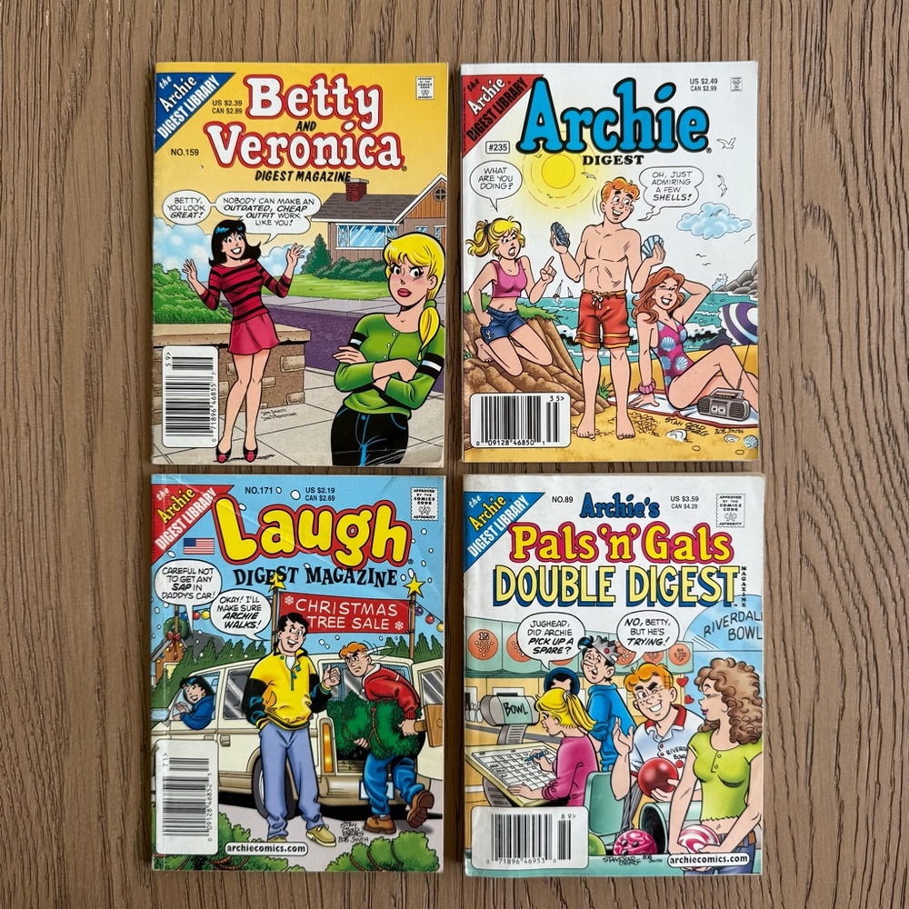 Archie Digest Comic Collection- set of 4